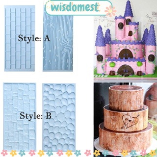 Wisdomest 2 ชิ้น / เซต แม่พิมพ์เค้กฟองดองท์ DIY ไอซิ่ง น้ําตาล น้ําตาล ลายนูน ตกแต่ง แม่พิมพ์อบ