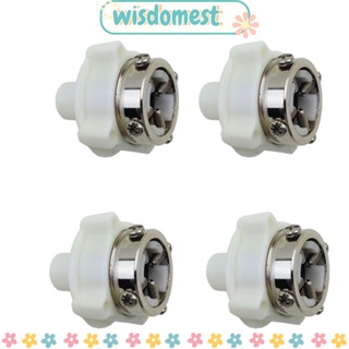 Wisdomest อะแดปเตอร์ก๊อกน้ํา ยาง สีขาว 4 ชิ้น|ไส้ต่อพลาสติก สําหรับล้าง