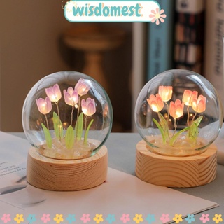 Wisdomest โคมไฟกลางคืน รูปดอกทิวลิป ของขวัญวันวาเลนไทน์ สําหรับแฟนสาว