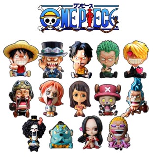 โมเดลฟิกเกอร์ PVC อนิเมะญี่ปุ่น One Piece Q Version Luffy Shanks Clown Buggy Gekko Moria Rob Lucci ของเล่น สําหรับเก็บสะสม ของขวัญ