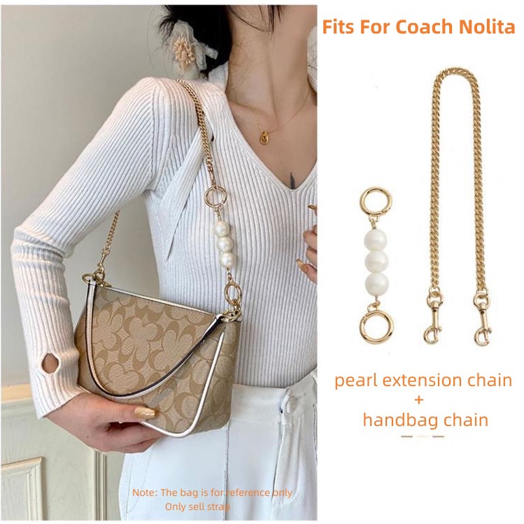 [YiYi]40-120ซม สายโซ่กระเป๋า coach Nolita 13.5-17ซม สายมุกคล้องกระเป๋า สายโซ่ต่อขยาย อุปกรณ์เสริมกระ