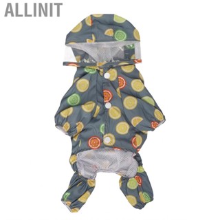 Allinit Dog Raincoat  Pet Rain Jacket Windproof Reflective for Puppy Walking