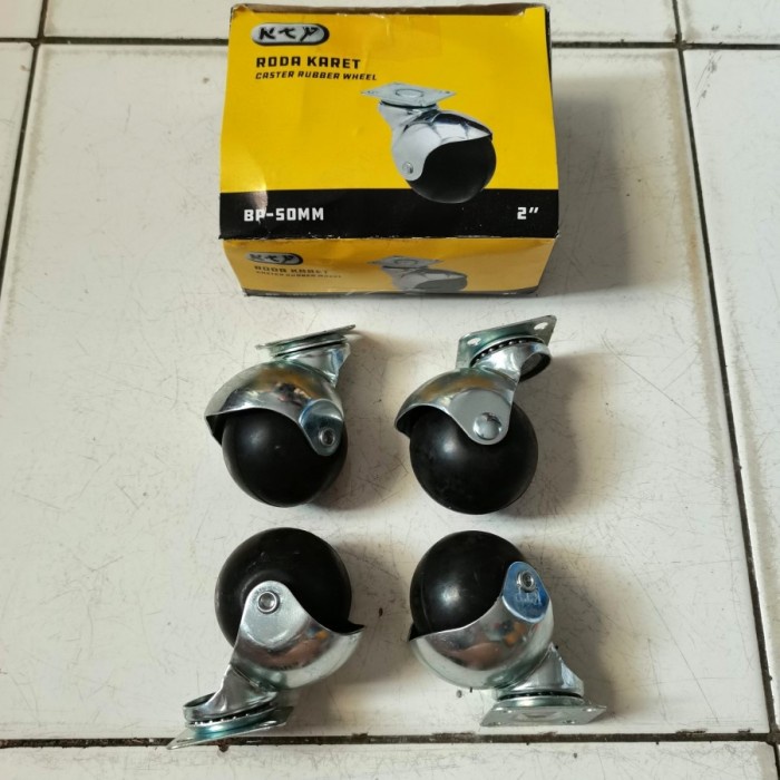 BP50mm(2") ล้อกลมยาง KTP 1 ชุด มี 4 ชิ้น