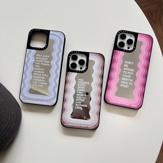 Casetify เคสโทรศัพท์มือถือแบบกระจกแข็ง กันกระแทก ลายข้อความสร้างแรงบันดาลใจ สําหรับ iPhone 14 13 12 11 Pro Max 14 Plus 13 mini X XR Xs Max