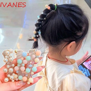 Ivanes ยางรัดผม พลาสติกใส สีรุ้ง สไตล์เกาหลี สําหรับผู้หญิง