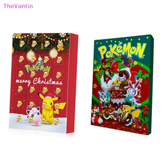 Thevantin 24 ชิ้น / เซต โปเกม่อน ฟิกเกอร์ คริสต์มาส ถือกําเนิด ปฏิทิน ปิกาจู ของขวัญ โมเดล ของเล่น ของดี