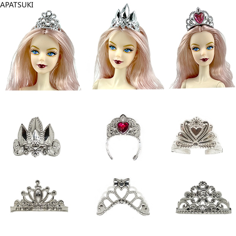 มงกุฎพลาสติก หลายสไตล์ อุปกรณ์เสริม สําหรับบ้านตุ๊กตา11.5" 1/6 BJD DIY 10 ชิ้น ต่อล็อต