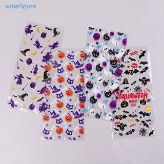 Widefigure ถุงพลาสติกใส่ขนม อาหาร ของขวัญ สําหรับปาร์ตี้ฮาโลวีน 50 ชิ้น