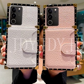 Yjd เคสโทรศัพท์มือถือหนัง กันกระแทก ขอบตรง สําหรับ Vivo V29 Pro