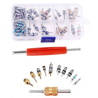 ⚡NEW 9⚡Complete 102Pcs Car Air Conditioning Valve Core Kit for Long lasting Performance