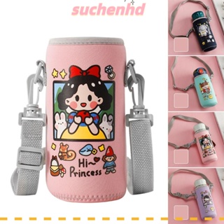 Suchenhd กระเป๋าใส่ขวดน้ํา มีฉนวนกันความร้อน ลายการ์ตูน สําหรับเล่นกีฬา ตั้งแคมป์