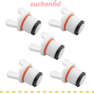 Suchenhd จุกปิดปลายท่อ PT ตัวผู้ 1/2 นิ้ว สีขาว พร้อมท่อผีเสื้อ สําหรับเชื่อมต่อท่อ 5 ชิ้น