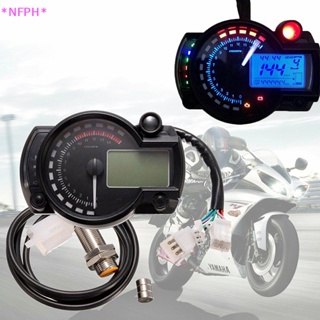 Nfph&gt; เครื่องวัดความเร็วรอบเครื่องยนต์ดิจิทัล LCD 15000rpm สําหรับรถจักรยานยนต์