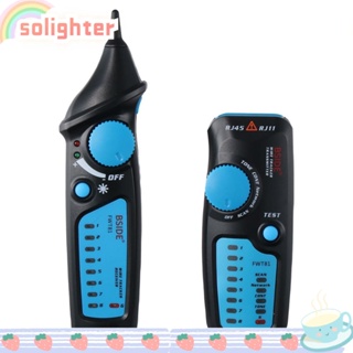 SOLIGHTER เครื่องทดสอบสายเคเบิลเครือข่าย พลาสติก RJ45 RJ11 สําหรับสายเคเบิลเครือข่าย