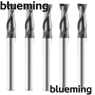 Blueming2 ดอกกัดมิลลิ่ง เหล็กคาร์ไบด์ ทรงสี่เหลี่ยม 3/16 นิ้ว 2 ร่อง สีเงิน สําหรับเครื่องกัดมิลลิ่ง