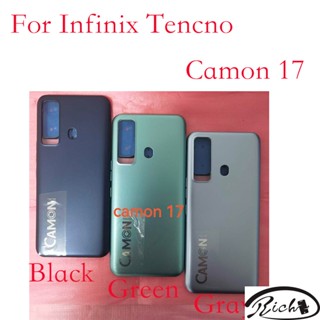 ใหม่ แท้ อะไหล่ฝาครอบแบตเตอรี่ด้านหลัง สําหรับ Infinix Tecno Camon 17 Camon 17 Pro 1 ชิ้น