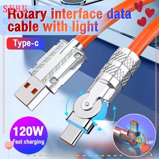 Suhu สายชาร์จโทรศัพท์มือถือ โลหะผสมสังกะสี Type C 6A 120W