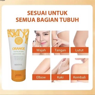 【พร้อมส่ง】 Mintox 50g Orange Body Cream Exfoliating Gel Facial Whitening Body Scrub