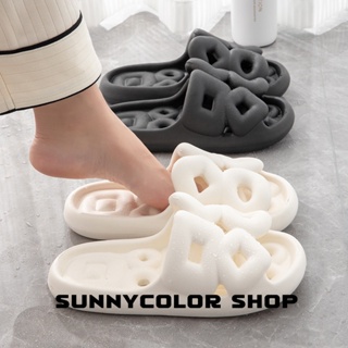 SUNNYCOLOR  รองเท้าแตะหญิง รองเท้าหัวโต แฟชั่น ธรรมดา ใส่สบายๆ 2023ใหม่ FBT23904T9 36Z230909