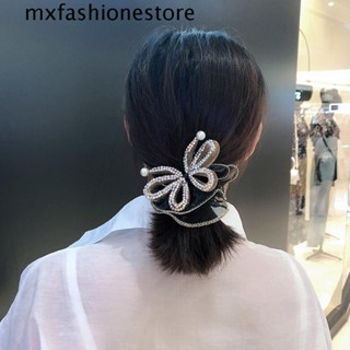 Mxfashione โบว์ Scrunchies ใหม่ แฟชั่นผู้หญิง ยางรัดผม Organza สาว หางม้า ที่ใส่