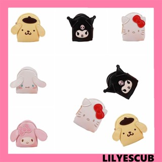 Lilyescub กระเป๋าหนังใส่เหรียญ ลิปสติก ลายการ์ตูนคิตตี้ คิตตี้ คิวโรมิ ชินนาม่อนโรล ขนาดใหญ่ พร้อมพวงกุญแจ และจี้ห้อยกระเป๋า สําหรับเด็กผู้หญิง