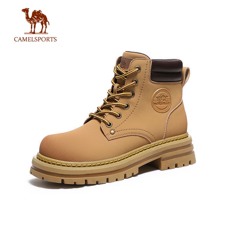 CAMEL SPORTS รองเท้าบูทมาร์ติน สไตล์อังกฤษ ย้อนยุค สําหรับผู้หญิง ใส่ไปทํางาน ปีนเขา กลางแจ้ง