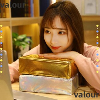 Valour หมอนตุ๊กตาอิฐจําลอง แบบนิ่ม สีทอง สําหรับตกแต่งบ้าน