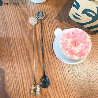 Smt Starbucks ช้อนชากาแฟ สเตนเลส ด้ามจับยาว