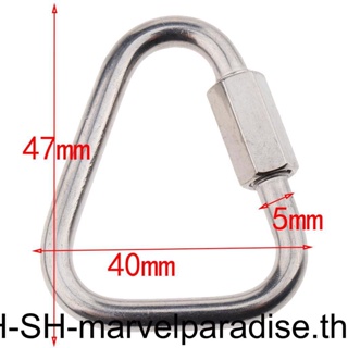 พวงกุญแจ คาราบิเนอร์ สเตนเลส ทรงสามเหลี่ยม 1/2/3/5 สําหรับตั้งแคมป์กลางแจ้ง