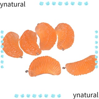 Ynatural จี้เรซิ่น รูปผลไม้ สีส้ม สําหรับทําเครื่องประดับ สร้อยข้อมือ ต่างหู DIY