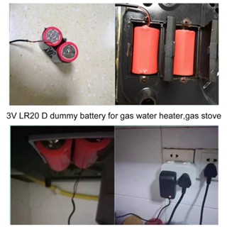 C* อะแดปเตอร์แปลงแบตเตอรี่ 3V LR20 D 1 5V D แบบเปลี่ยน สําหรับไฟฉายวิทยุ 2 ชิ้น