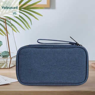 [Yobusad.th] เคสเก็บสายเคเบิล สีพื้น หลายชั้น สําหรับสายชาร์จ USB