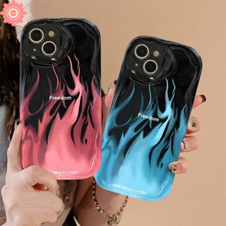 เคสโทรศัพท์มือถือแบบนิ่ม ลาย Freedom Flame สีฟ้า แดง สําหรับ Oppo A17 A17k A16s A54s A57 A7 A77 A15 A16 A78 A54 A78 A55 A31 A16E A77s A74 A95 A76 A12 A5s A1k A5 A3s A16K Reno 8T 6 5F 4F เคส