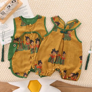 Shopkeepers selection# Guofeng jumpsuit baby crawling clothes mens and womens original summer universal pendant for 0-12 months for 9.14N