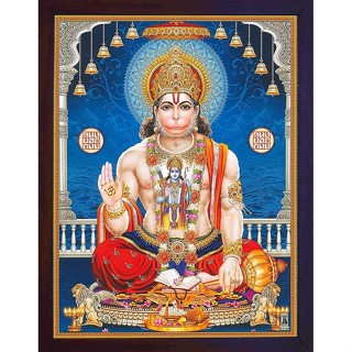 โปสเตอร์ พิมพ์ลาย Mart Hanuman Pawan Putra พร้อมสัญลักษณ์โอห์ม สําหรับตกแต่งบ้าน