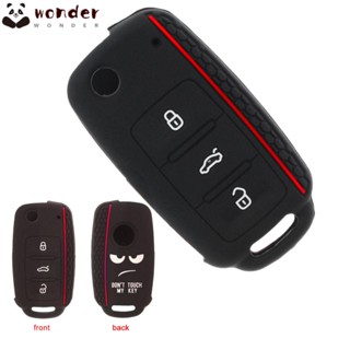 Wonder เคสกุญแจรถยนต์ ซิลิโคน สําหรับ VW Golf Polo