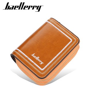 【ขายดี】Baellerry ใหม่ กระเป๋าสตางค์ กระเป๋าใส่บัตร แนวตั้ง มีซิปสองชั้น สไตล์ยุโรป และอเมริกา สําหรับผู้หญิง