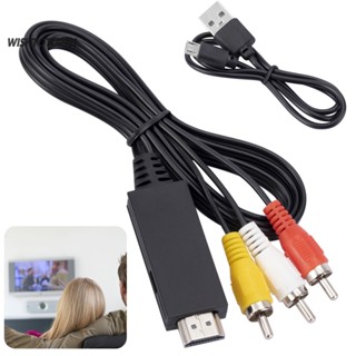 ☼Wt สายแปลงเสียง เอาท์พุท เสถียร ประสิทธิภาพสูง HDMI เป็นตัวแปลงวิดีโอ AV HD