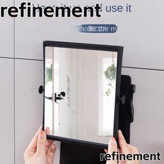 Refinement กระจกอาบน้ํา พลาสติก ไม่มีหมอก สีดํา ทนทาน พร้อมแปรงทําความสะอาดห้องน้ํา