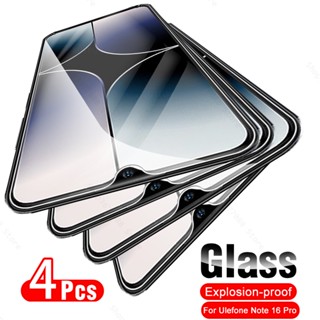 4Pcs Glass For Ulefone Note 16 Pro 4G Safety Tempered Glass Ule Fone Note16 16Pro Note16Pro 6.52inch HD Premium Screen Protector