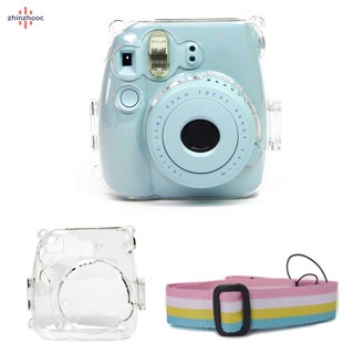 Vip เคสคริสตัลใส พร้อมสายคล้องไหล่ สําหรับกล้อง Fuji Fujifilm Instax Mini 9 8 8+