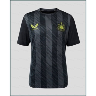 Sy3 2023-2024 เสื้อยืดลําลอง แขนสั้น คอกลม พิมพ์ลาย Newcastle Jersey Pre Match สีดํา พลัสไซซ์ YS3