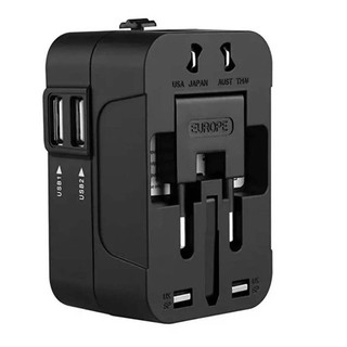 Universal Travel Adapter with USB+Type C，International Plug Adaptor 2.1A Smart Power，Worldwide All in One Wall Charger Outlet Converter