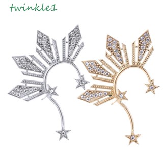 Twinkle1 ต่างหูคริสตัล พลอยเทียม ขนาดใหญ่ น่ารัก ไม่ต้องเจาะ