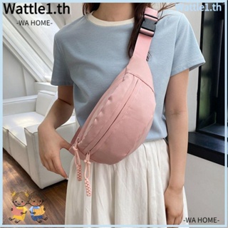 Wttle กระเป๋าคาดอก ผ้าไนล่อน สีพื้น สําหรับผู้หญิง เหมาะกับการพกพา เล่นกีฬา วิ่ง เดินป่า