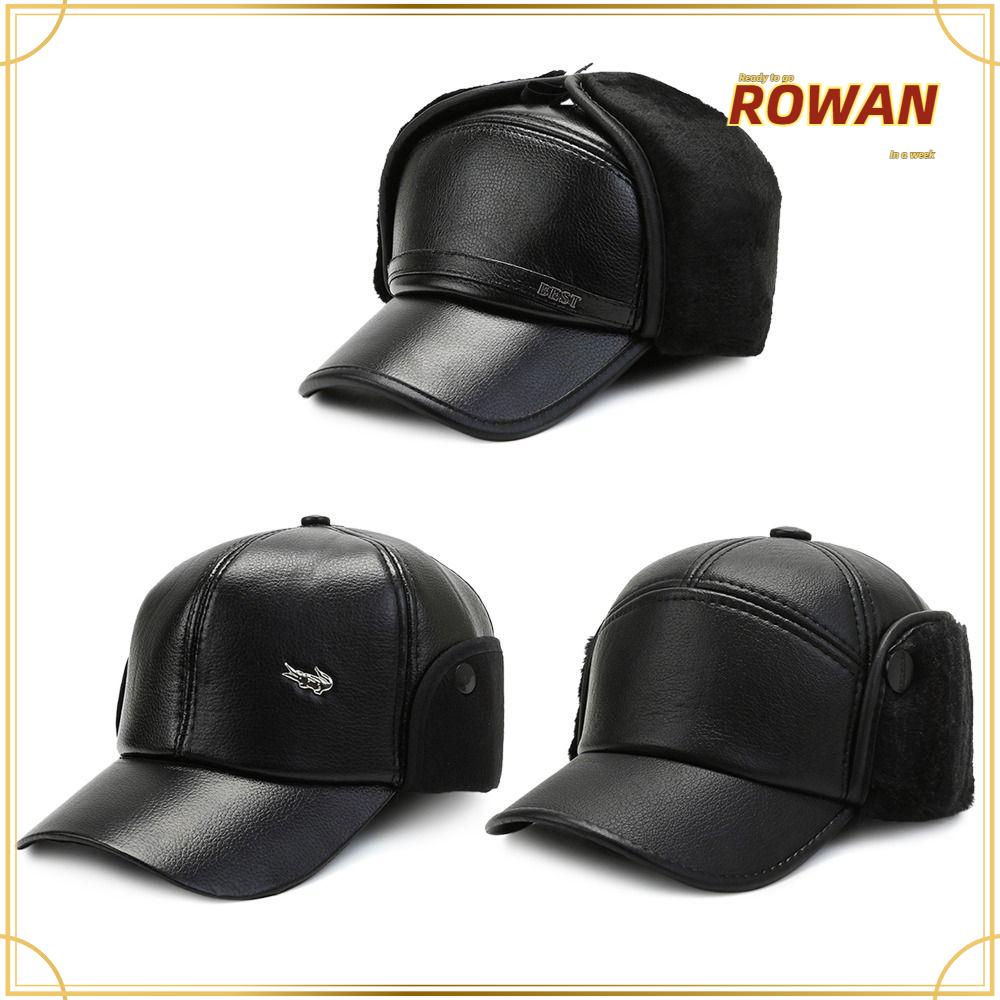Rowans หมวกหนัง แบบหนา ให้ความอบอุ่น แฟชั่นฤดูหนาว