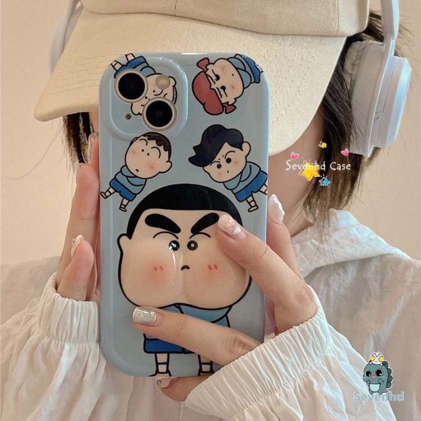 เคสโทรศัพท์มือถือ ซิลิโคน กันกระแทก ลายหน้ายิ้มน่ารัก 3D สําหรับ iPhone 11 12 13 14 15 Pro Max X Xr Xs 8 7 6 Plus SE 2020