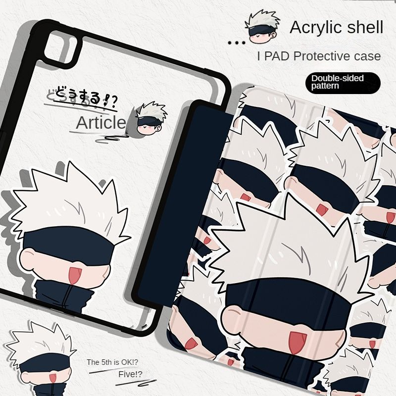 [iPad Air 4] เคสอะคริลิคใส แบบนิ่ม ลายการ์ตูน พับได้ สําหรับ iPad Air5 Gen9 gen10 iPad Gen8 Gen7 iPad gen6 gen5 iPad 2021 Pro11 iPad Mini