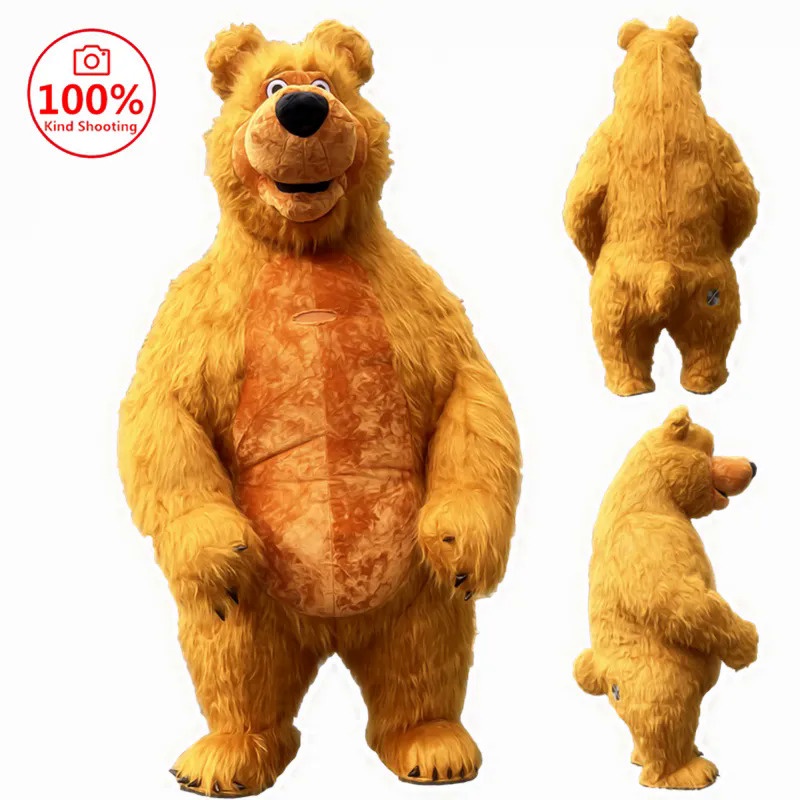 Masha Bear Inflatable Mascot Costume Carnival Activity Show Cartoon Shaped Birthday Party Role Play Props