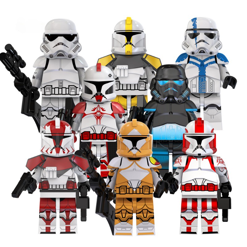 Arc Trooper Fives Echo Jesse Rex Hardcase Dogma Mini Space Wars บล็อคตัวต่อฟิกเกอร์ ของเล่นสําหรับเด็ก